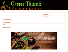 Tablet Screenshot of greenthumbalmanac.com